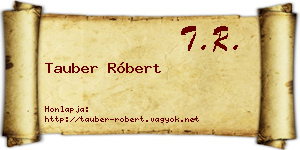 Tauber Róbert névjegykártya